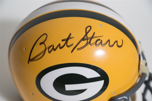 Bart Starr Signed Packers Full Size Riddell Helmet - JSA